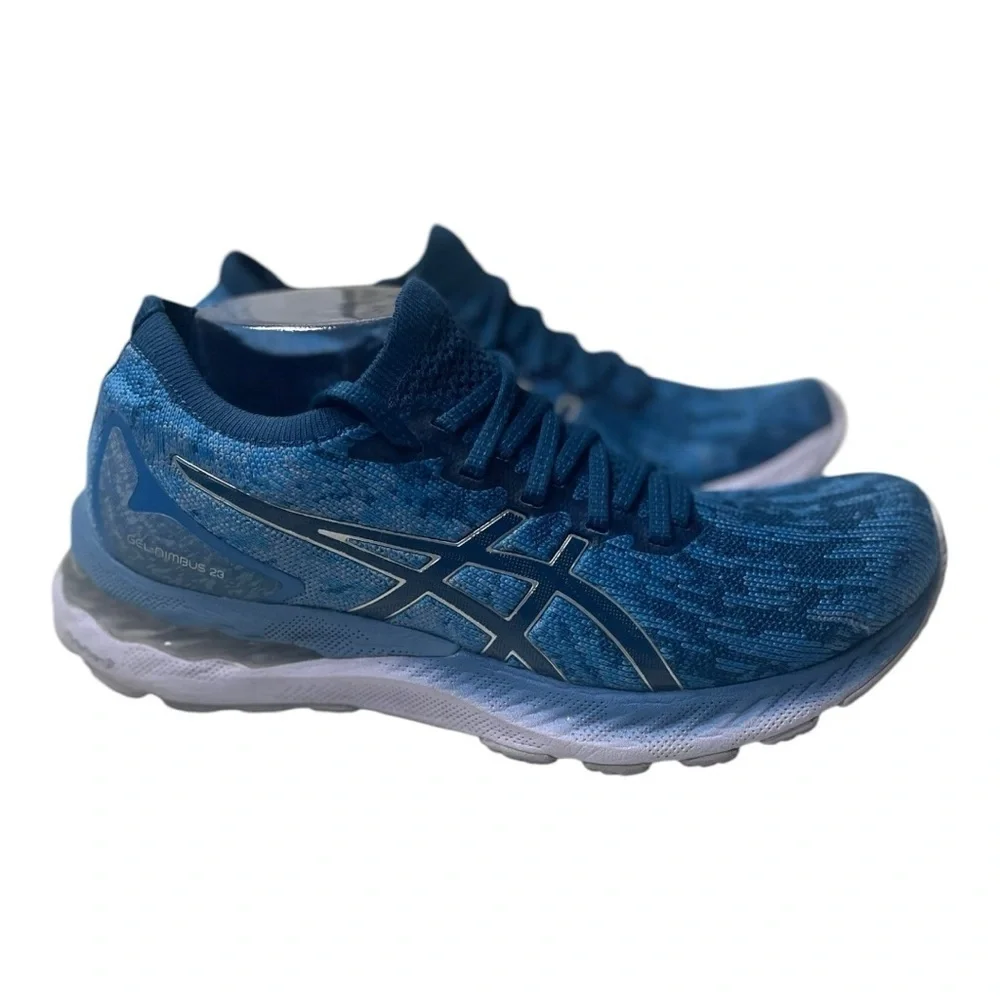 ASICS Gel-Nimbus 23 Women’s Blue Knit Athletic Shoes